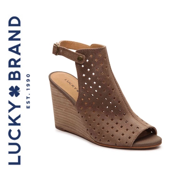 Lucky Brand Shoes - 🛑🛑SOLD🛑🛑Lucky Brand Peep Toe Wedges